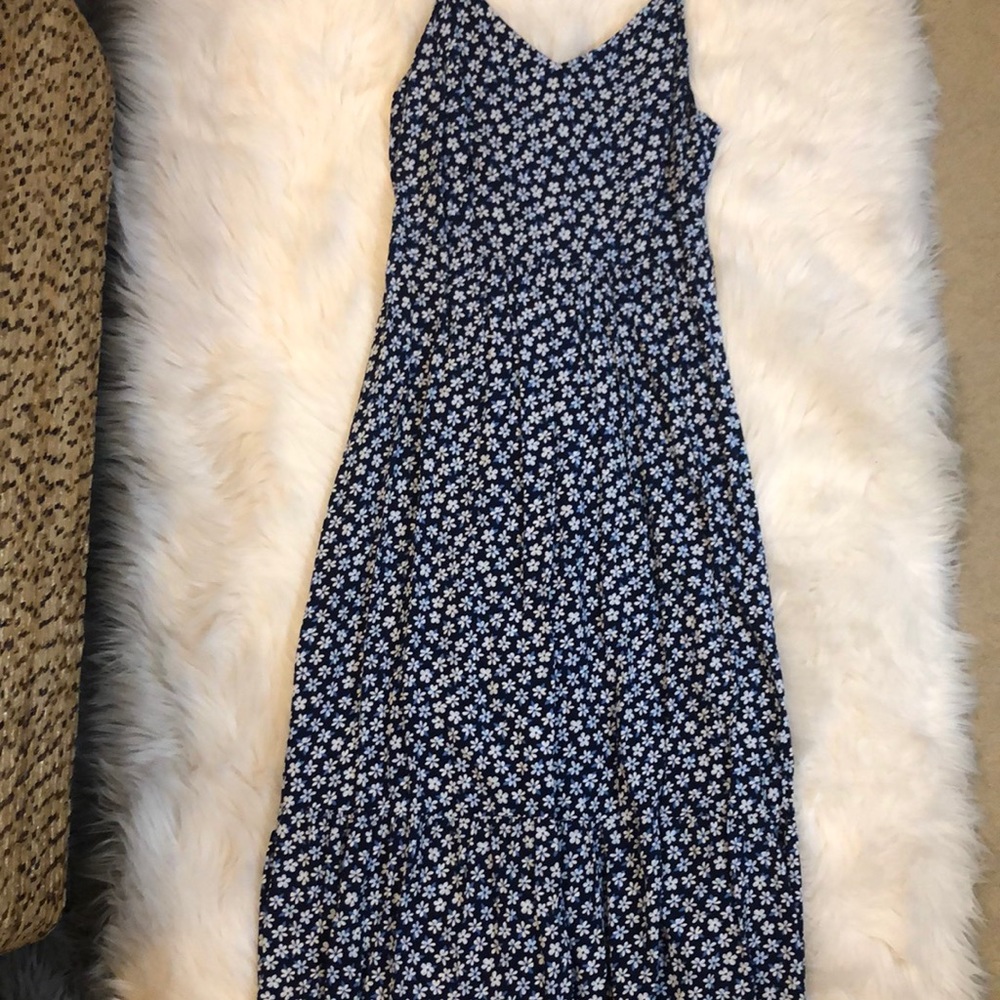 Old Navy Blue Flower Midi Sundress